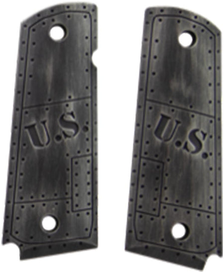 Hogue Govt. Model Aluminum - 1911 U.S. Green Distressed Grip 743108008249