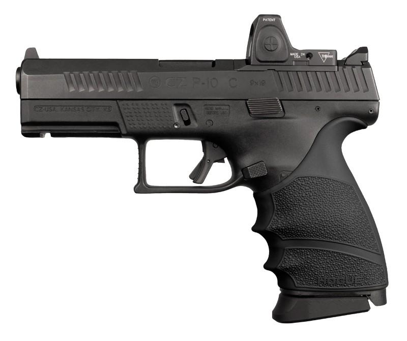 Hogue HandAll Beavertail Grip Sleeve CZ P-10 Compact 9mm - Black