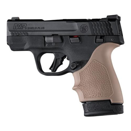 Hogue HandAll Beaver Tail Handgun Grip Sleeve S&W M&P 9 Shield Plus FDE