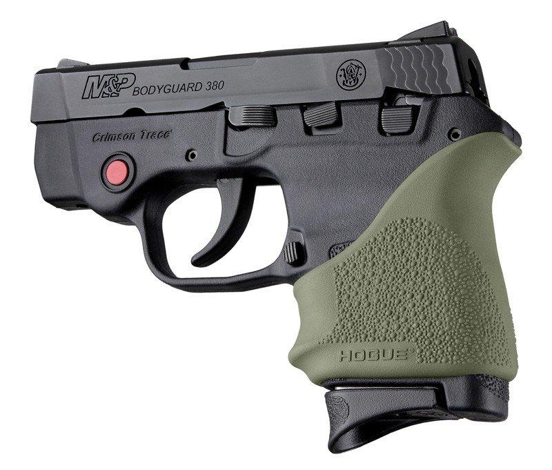 Hogue HandAll Beaver Grip Sleeve S&W Bodyguard 380/Taurus TCP & Spectrum OD GN