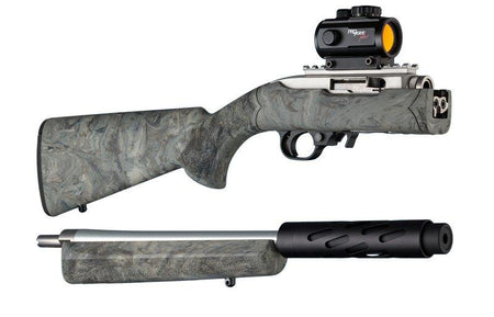 Hogue Ruger 10-22 Takedown Rub. OM Stock w/Standard Barrel Chan. Ghillie Green