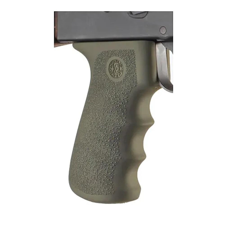 Hogue AK-47 Rubber Grips with Finger Grooves - OD Green