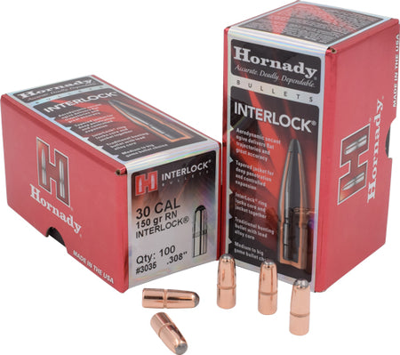 HORNADY BULLETS 30 CAL .308 150GR JSP-RN 100CT 25BX/CS