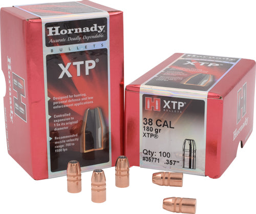 HORNADY BULLETS 38 CAL .357 180GR XTP 100CT 15BX/CS