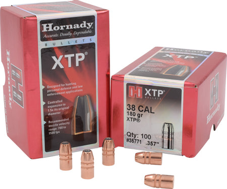 HORNADY BULLETS 38 CAL .357 180GR XTP 100CT 15BX/CS