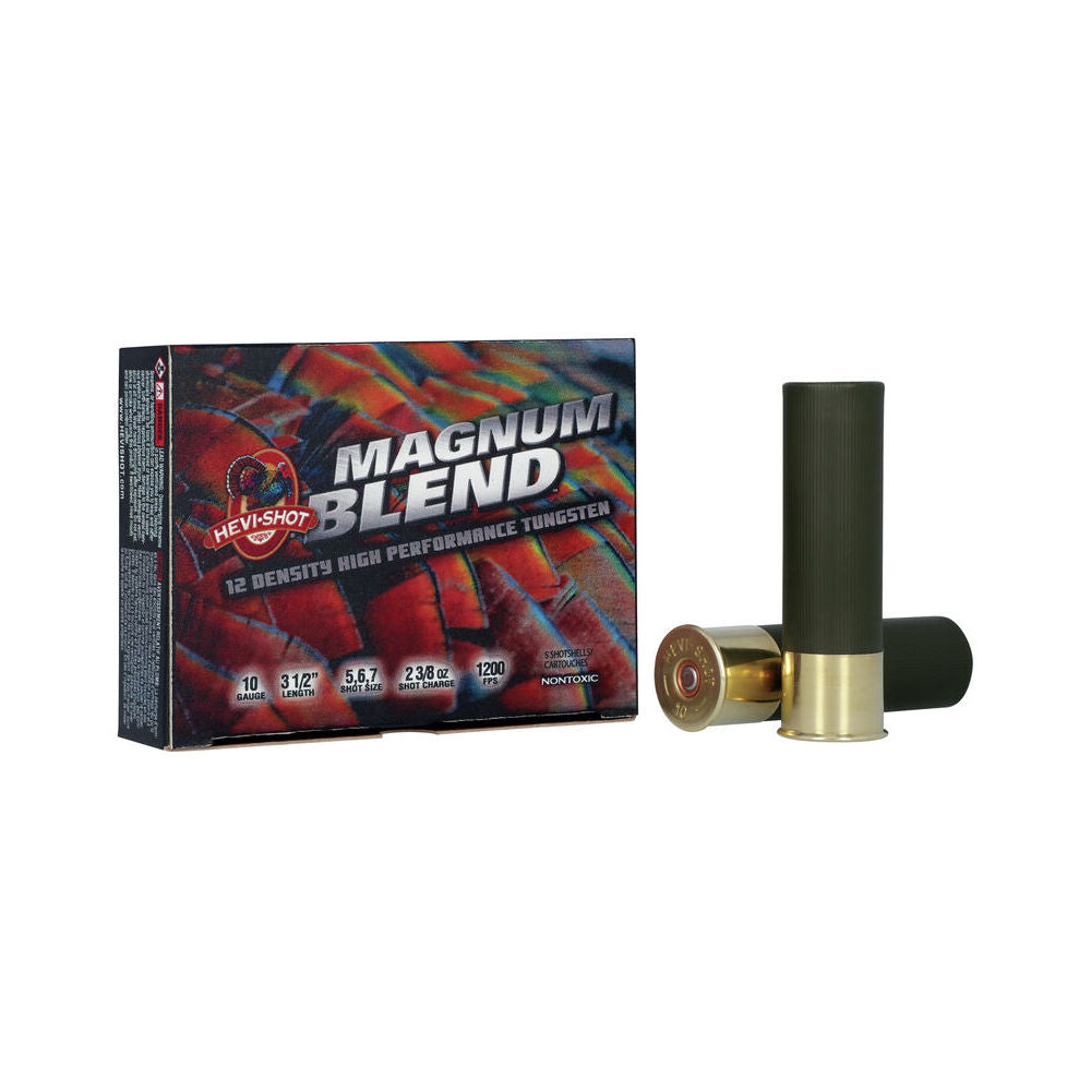 HEVI-Shot HS13567 Magnum Blend Turkey 10 Gauge 3-1/2 23/8oz #5/6/7 1200 fps