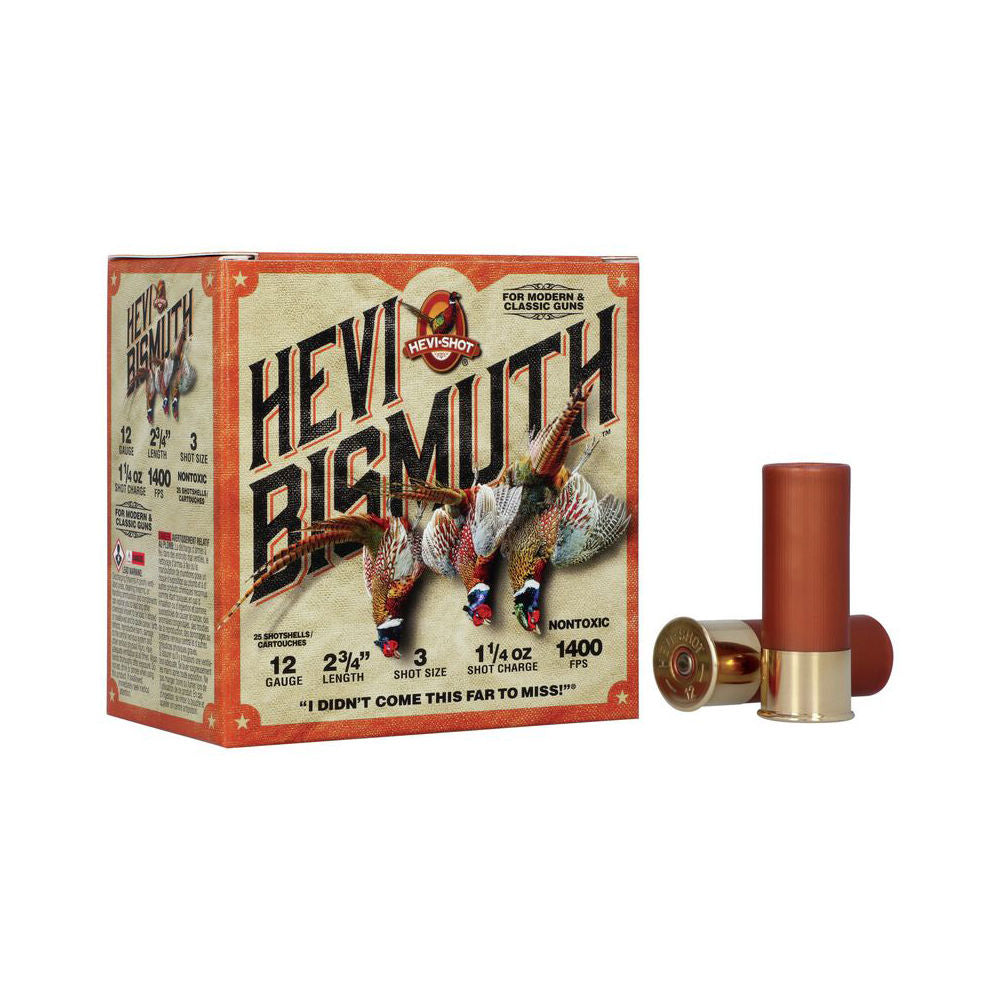 HEVI-Shot HS14713 HEVI-Bismuth Upland 12 Gauge 2-3/4 1-1/4oz #3 1400 fps