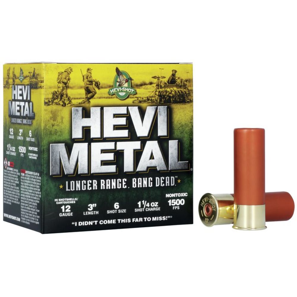 HEVI-Shot HS38006 HEVI-Metal Longer Range 12 Gauge 3" 1-1/4oz #6 1500 fps