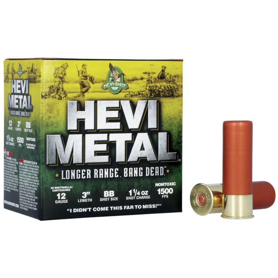 HEVI-Shot HEVI-Metal Longer Range 12 Gauge 3" 1 1/4 oz #BB Shot