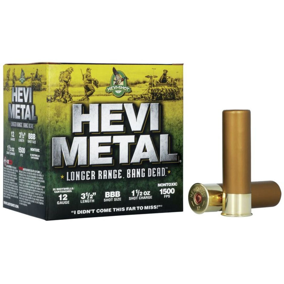 HEVI-Shot HEVI-Metal Longer Range 12 Gauge 3 1/2" 1 1/2 oz #BBB Shot