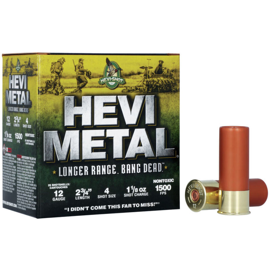 HEVI-Shot HEVI-Metal Longer Range 12 Gauge 2 3/4" 1 1/8 oz #4 Shot