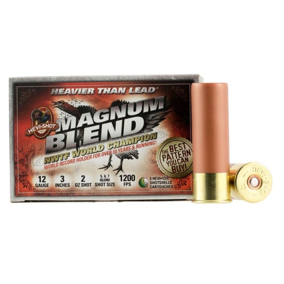 HEVI-Shot Magnum Blend Turkey 12 Gauge 3" 2 oz #5/6/7 Shot
