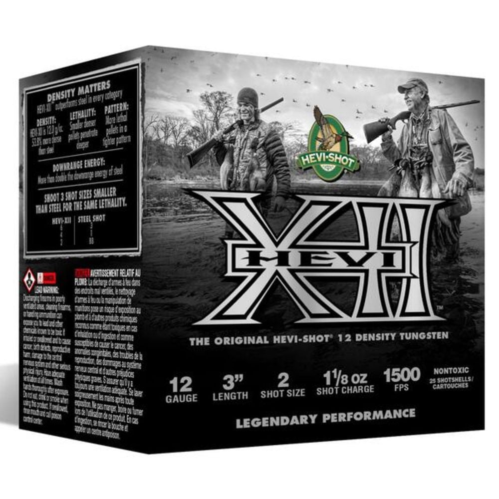 HEVI-Shot HEVI-XII Waterfowl 12 Gauge 3" 1 1/8 oz #2 Shot