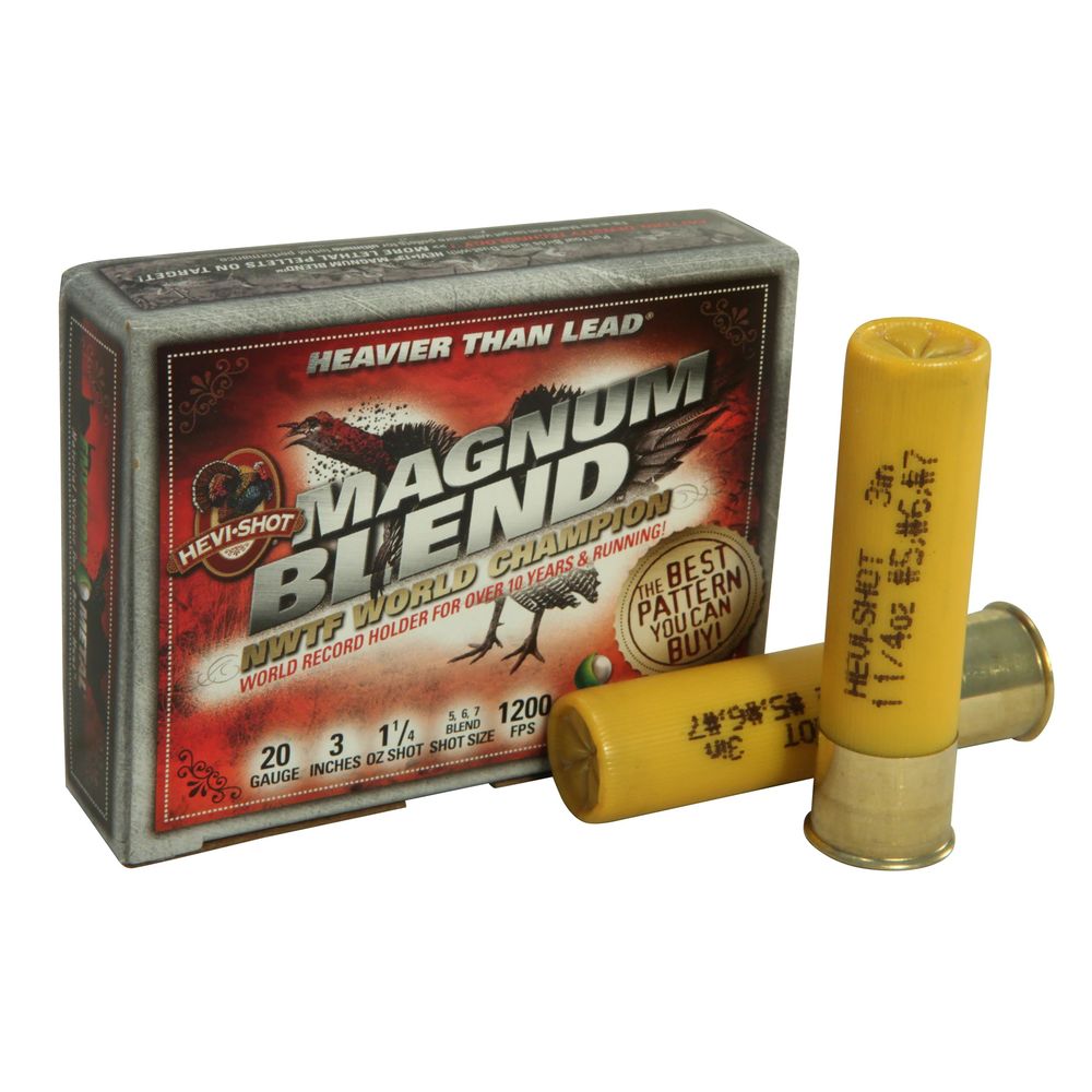 HEVI-Shot Magnum Blend Turkey 20 Gauge 3" 1 1/4 oz #5/6/7 Shot
