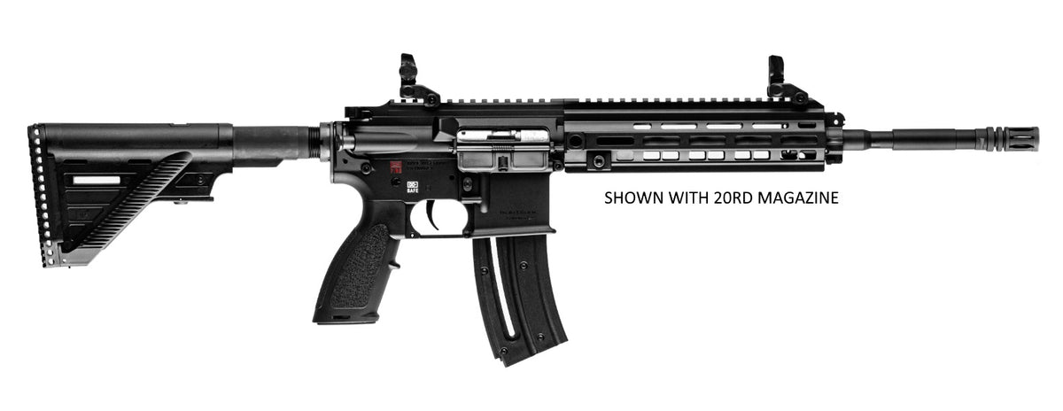 HK 81000402 HK 416 22 LR 10+1 16.10" Black Steel Threaded Barrel Aluminum w/M-LOK & Picatinny Rail Black Aluminum Receiver Black Retractable Stock Right Hand