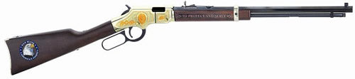 Henry H004LE Golden Boy Law Enforcement Tribute 22 Short, 22 Long or 22 LR Caliber with 16 LR/21 Short Capacity, 20" Blued Barrel, Nickel-Plated Metal Finish & American Walnut Stock Right Hand (Full S