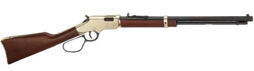 Henry H004ML Golden Boy Large Loop 22 WMR Caliber with 12+1 Capacity, 20.50" Blued Barrel, Brasslite Metal Finish & American Walnut Stock Right Hand (Full Size)