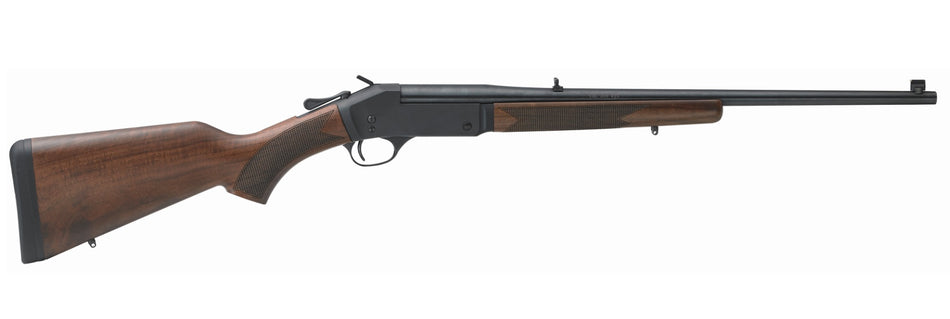 Henry H015243 Single Shot 243 Win Caliber with 1rd Capacity, 22" Barrel, Overall Blued Metal Finish & American Walnut Stock, Right Hand (Full Size)