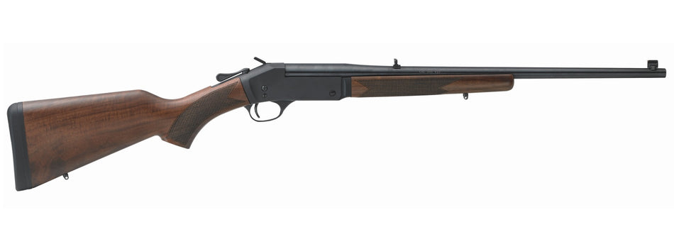 Henry H01544 Single Shot 44 Rem Mag Caliber with 1rd Capacity, 22" Barrel, Overall Blued Metal Finish & American Walnut Stock, Right Hand (Full Size)