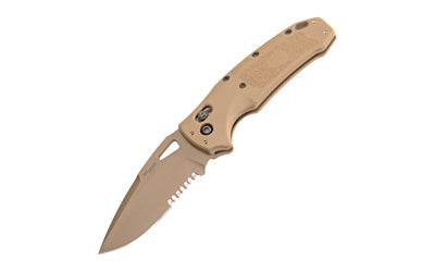 Hogue K320 M17, Folding Knife, Tan, Drop Point Blade, 3.5", PVD Coyote Tan Finish 36373