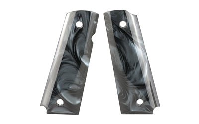 Hogue Polymer Grip, 1911 Govt Model, Ambi Cut, Black-Pearlized 45418