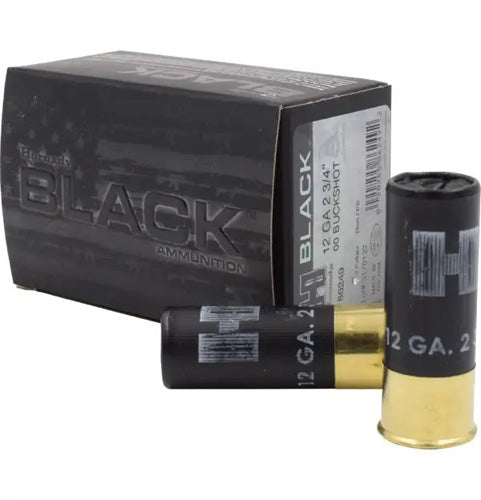 Hornady 86249 Black Defense 12 Gauge 2-3/4  #00 Buck 1600 fps