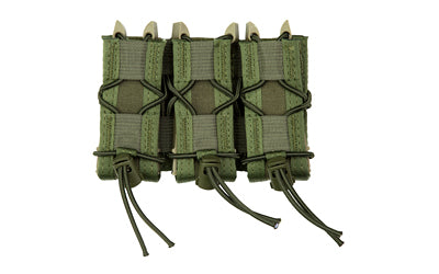 High Speed Gear Pistol TACO, Triple Magazine Pouch, MOLLE, Fits Most Pistol Magazines, Hybrid Kydex and Nylon, Olive Drab Green 11PT03OD