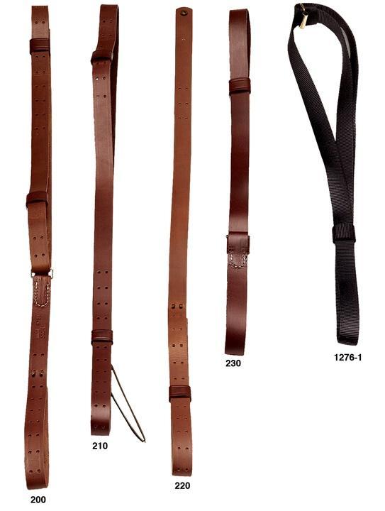 Hunter Rifle Military Leather Sling with Solid Brass Hardware 021771058007