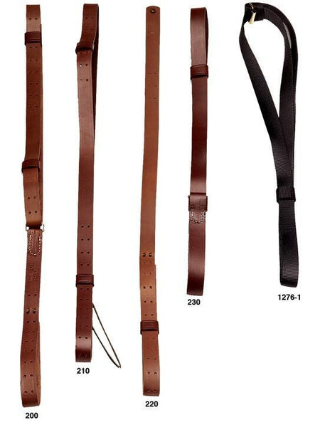 Hunter Rifle Military Leather Sling with Solid Brass Hardware 021771058007