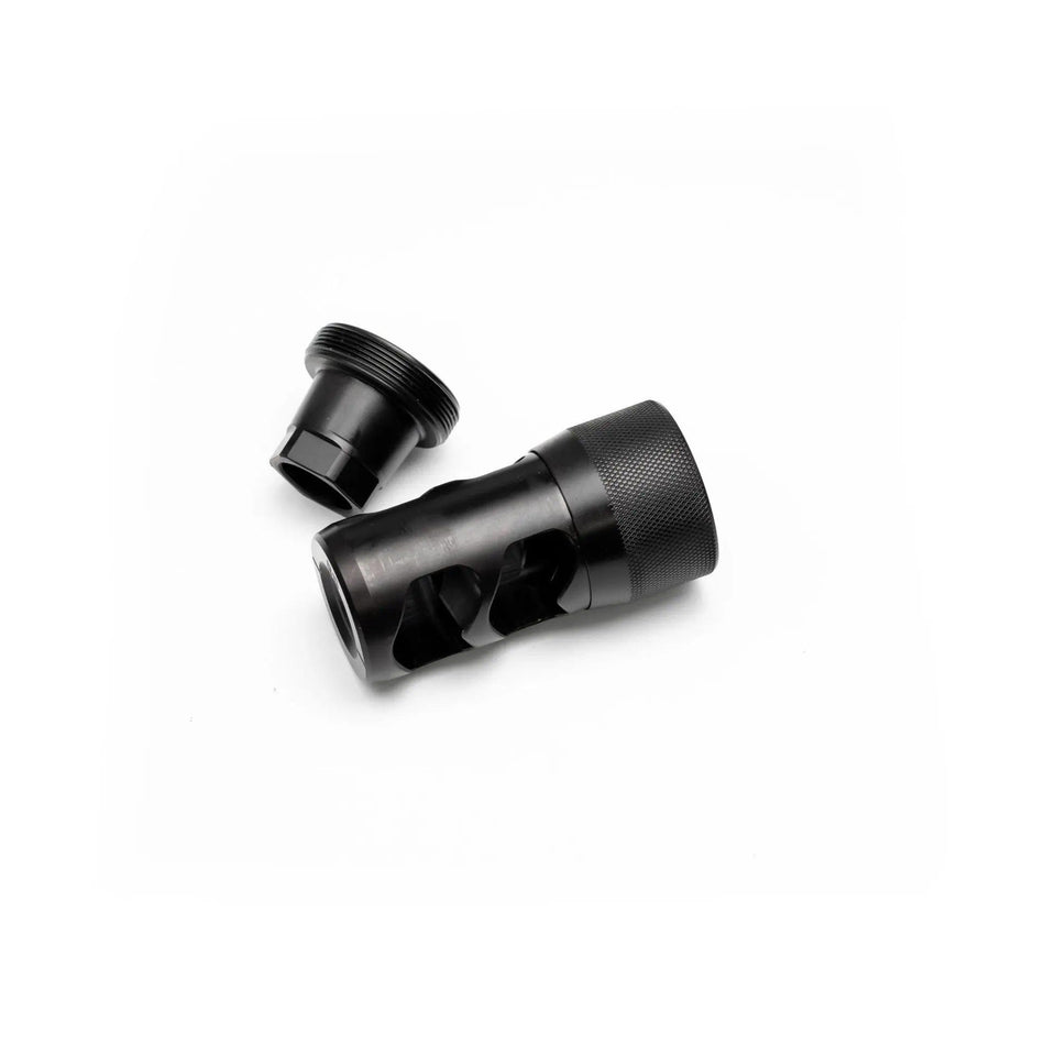 Area 419 Hellfire 2P-Self Timing Muzzle Brake w/ Adapter 6.5mm/30cal 1/2-28