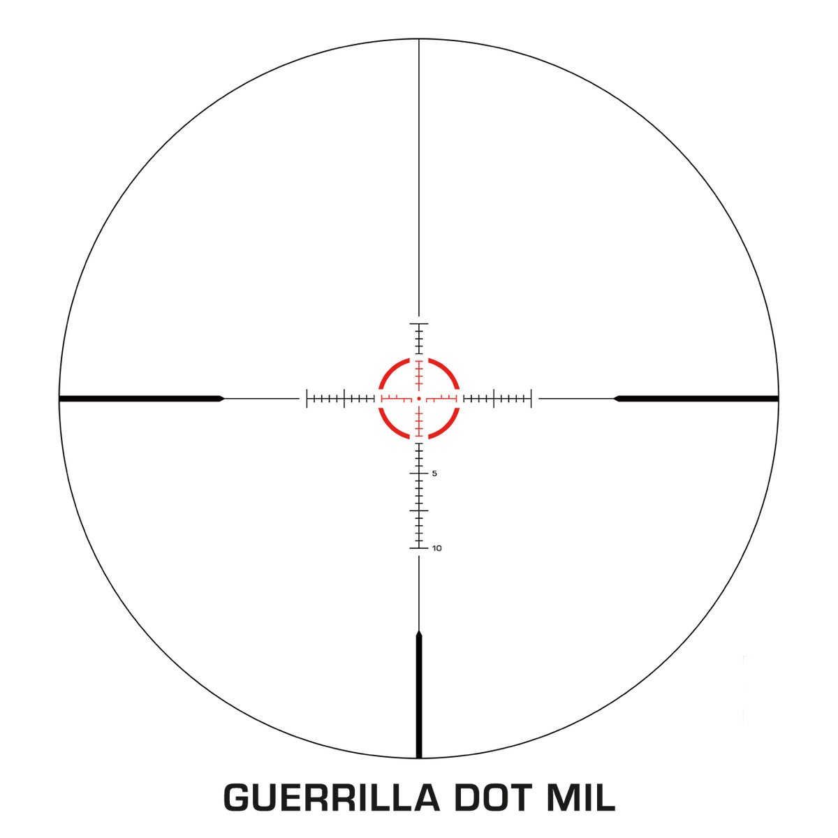 Swampfox Optics Arrowhead 1-10x24mm Guerrilla Dot MIL