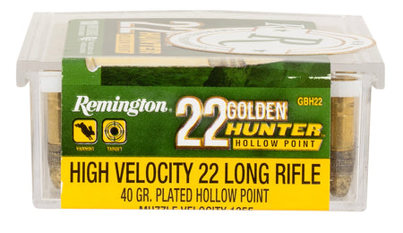 Remington .22 LR Golden Hunter 40gr Plated HP Ammo
