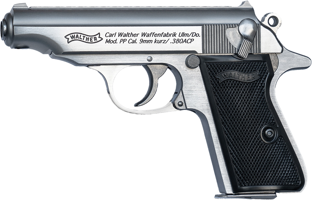 Walther Arms PP 32 ACP 8+1 3.90" Stainless Steel