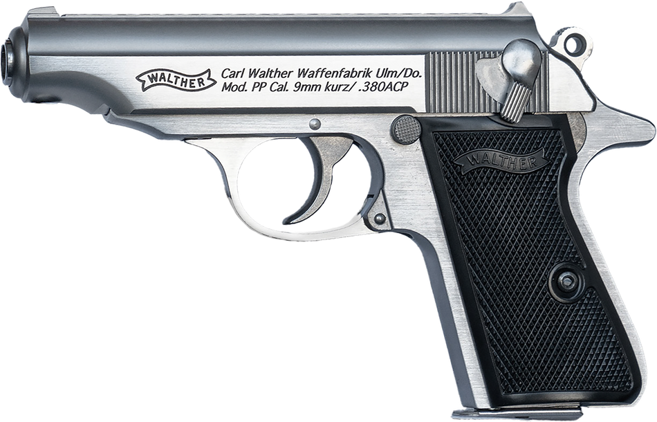 Walther Arms PP 32 ACP 8+1 3.90" Stainless Steel