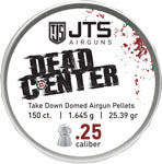 JTS PELLETS DEAD CENTER 25 DOMED 25.39GR 150CT