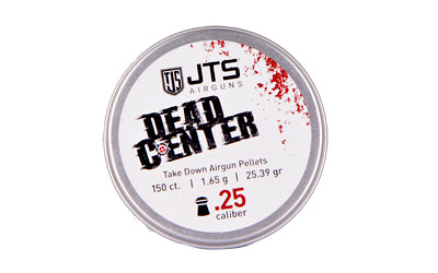 JTS Group Dead Center, .25 Caliber Pellets, Domed Tip, 25.39 Grain, 150 Per Tin JAC102