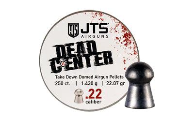 JTS Group Dead Center, .22 Caliber Pellets, Domed Tip, 21.53 Grain, 250 Per Tin JAC110