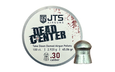 JTS Group Dead Center, 30 Caliber Pellets, Domed Tip, 45.06 Grain, 100 Per Tin JAC117