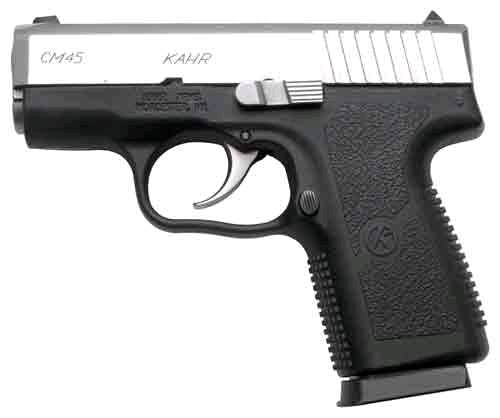 Kahr Arms CM4543 CM45 45 ACP 5+1 3.30" Serrated Steel Barrel, Matte Stainless Serrated Steel Slide, Black Polymer Frame, Black Textured Polymer Grip, No Safety, Right Hand