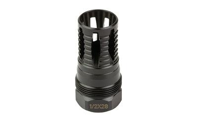 KAK Industry Plan B A7 Flash Hider, 1/2X28 Thread Pitch, .223-9mm (.375" Bore), Plan B Compatible, Nitride Finish, Black 410-2103-006
