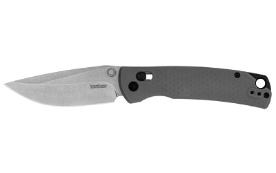 Kershaw Sequence, Folding Knife, 3.32" Clip Point, Plain Edge, 8Cr13MoV Blade Steel, 7.7" Overall Length, DuraLock, Stone Washed Finish, Silver, Gray Glass Filled Nylon Handle 1426