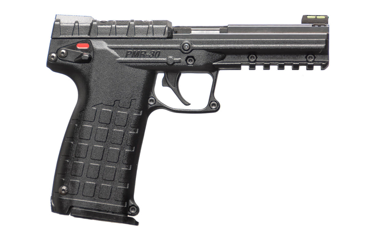 Kel-Tec PMR30BBLK PMR30 22 WMR 30+1 4.30" All Black Fluted Steel Barrel & Serrated Slide, Polymer Frame w/Picatinny Rail, Black Textured Polymer Grip