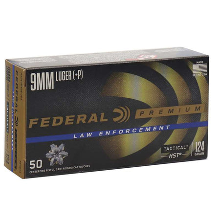Federal 9mm Luger +P Premium HST 124gr JHP Ammo