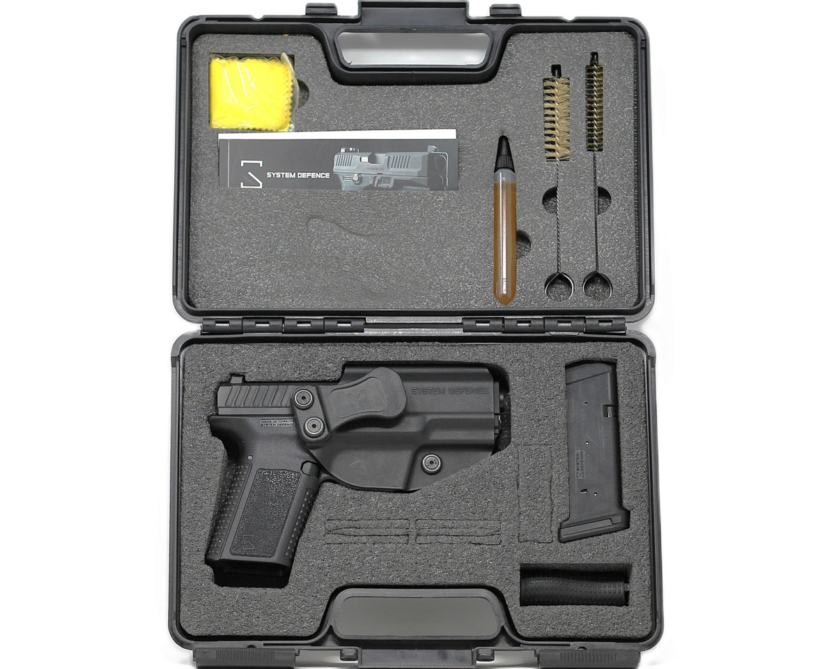 System Defense C9 9mm Luger Handgun G19 Clone with Holster, 2x 15rd Magazines & Cleaning Kit