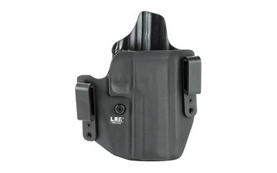 L.A.G. Tactical, Inc. Defender Series, OWB/IWB Holster, Fits SIG P320 Full Size 9/40, Kydex, Right Hand, Black Finish 2078