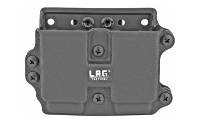L.A.G. Tactical, Inc. DMC M.C.S., Double Magazine Pouch, 9MM/40Cal, Fits Compact/Slim Magazines, Kydex, Matte Finish, Black 34008