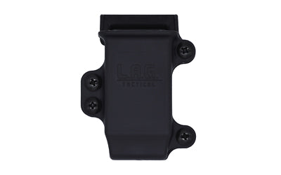 L.A.G. Tactical, Inc. M.C.S. Pro Series, Single Pistol Magazine Carrier, Fits Full Size 9MM/40 Magazines, 1.75" Belt Clip, Nylon Construction, Black MCSP01
