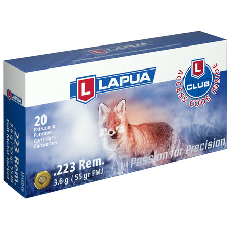 Lapua 4315042  Full Metal Jacket 55 Grain .223 Remington