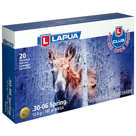 Lapua .30-06 Springfield Mega 185gr JSP Ammo