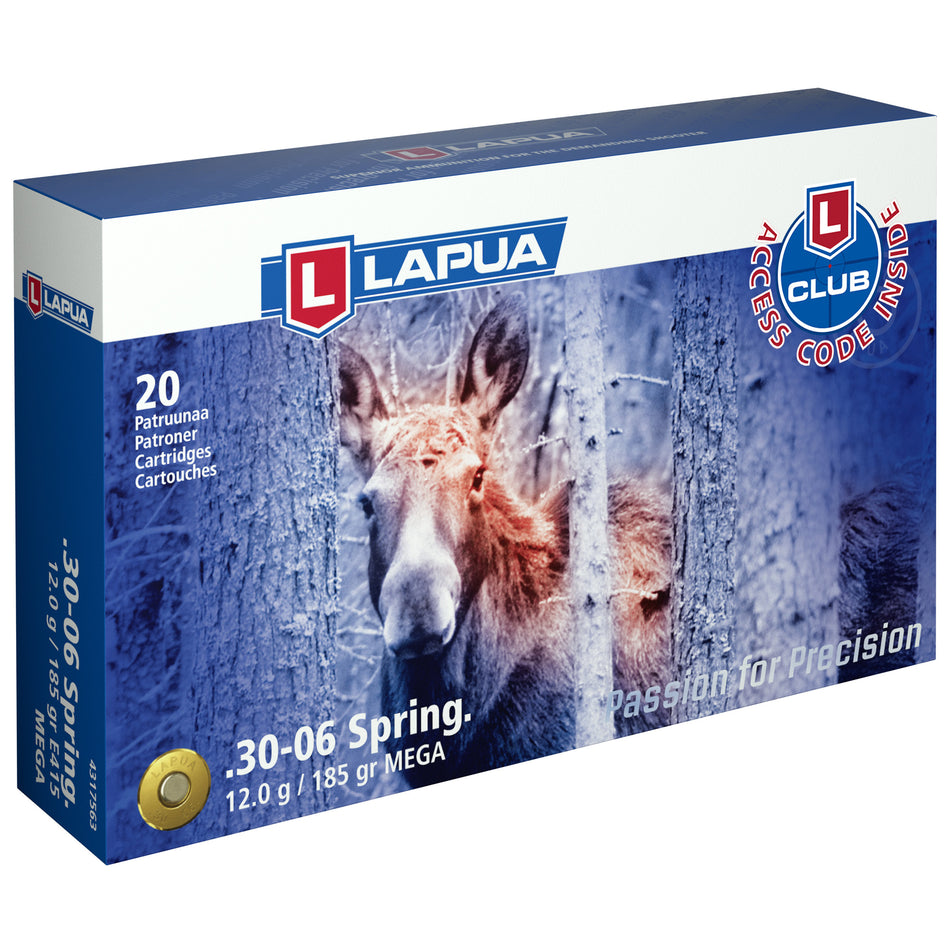 Lapua .30-06 Springfield Mega 185gr JSP Ammo